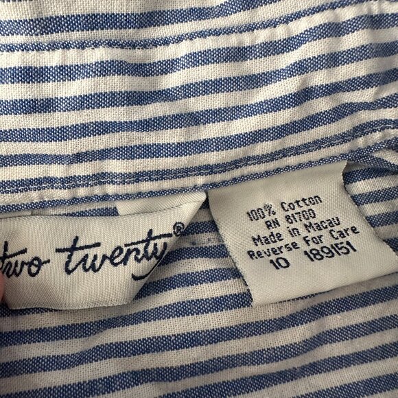 Two Twenty Button Down Cat Applique Shirt Blouse Top Women's 10 M - Picture 4 of 6